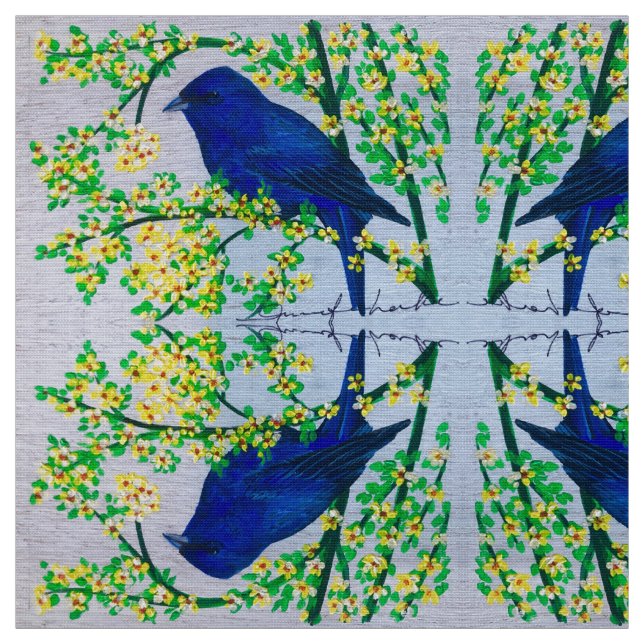Indigo Bunting Fabric (Swatch)