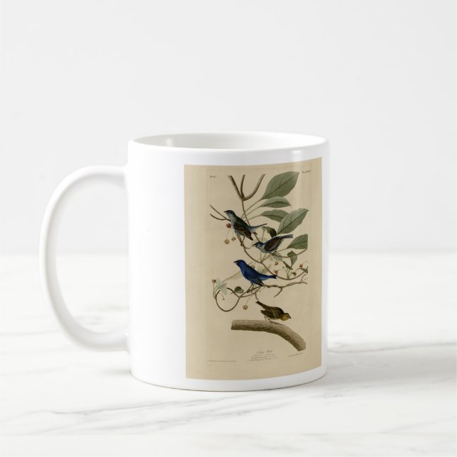 Indigo Bunting from Audubon's Birds of America Coffee Mug (Left)