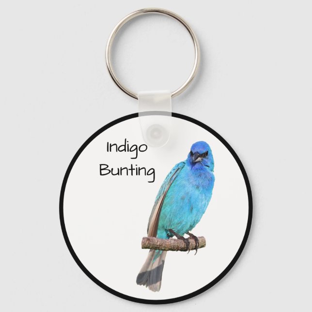 Indigo Bunting Keychain (Front)