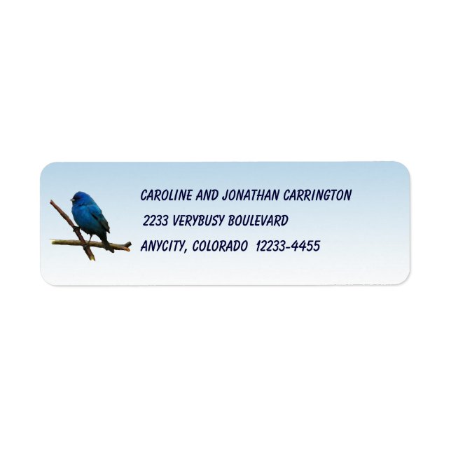 Indigo Bunting Label (Front)