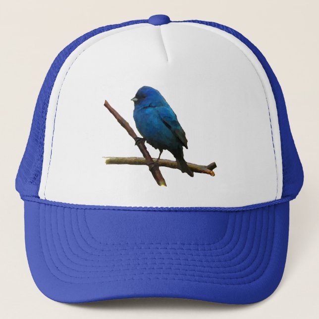 Indigo Bunting Trucker Hat (Front)
