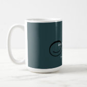 Indigo Color Stylish Cute Monogram Wedding Coffee Mug (Left)