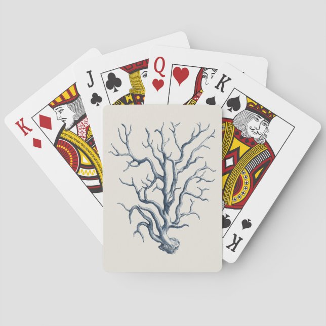Indigo Coral Poker Cards (Back)