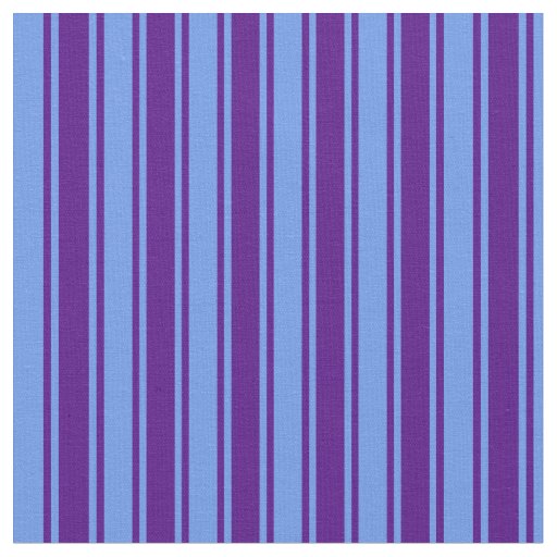 Indigo & Cornflower Blue Striped/Lined Pattern Fabric