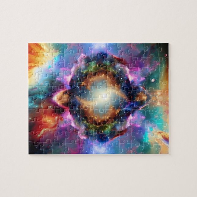 Indigo cosmic clouds opens celestial space journey jigsaw puzzle (Horizontal)