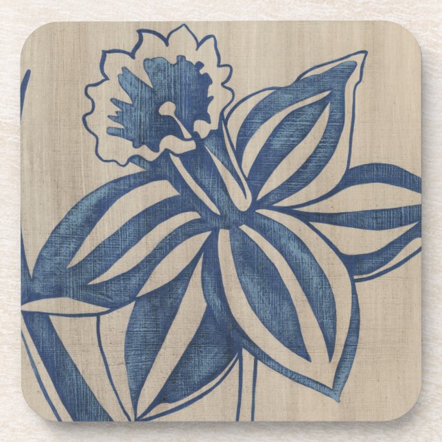 Indigo Daffodil Drink Coaster (Front)