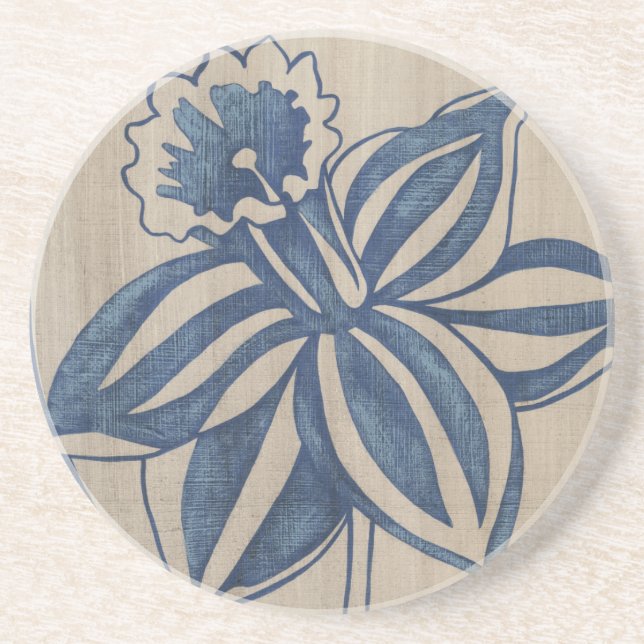 Indigo Daffodil Drink Coaster (Front)