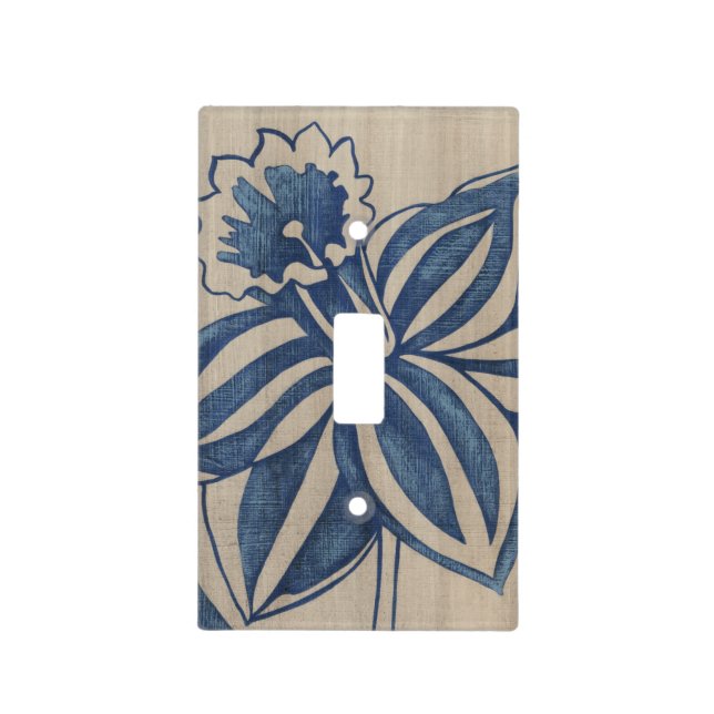 Indigo Daffodil Light Switch Cover (Front)