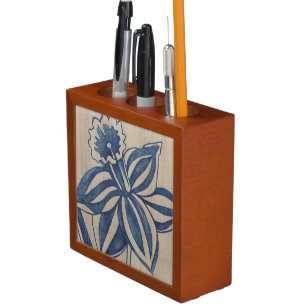 Indigo Daffodil Pencil/Pen Holder