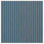 Indigo &amp; Dark Gray Wonky Stripes Fabric