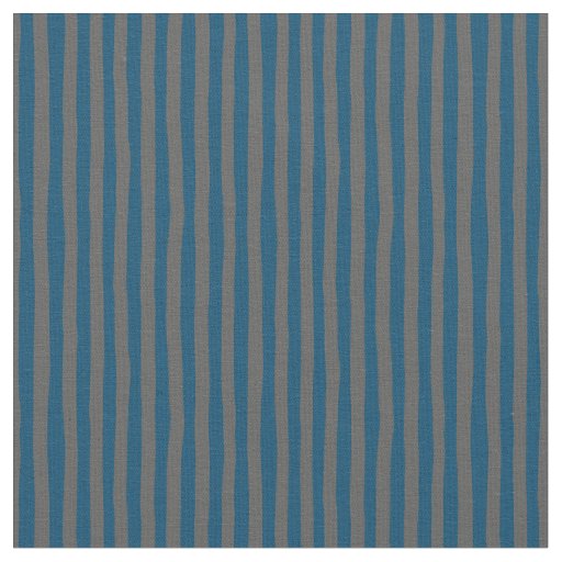 Indigo & Dark Gray Wonky Stripes Fabric