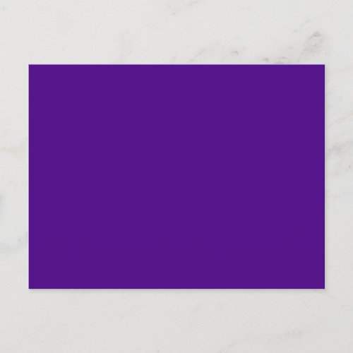 Indigo Dark Royal Purple Trend Color Background Postcard