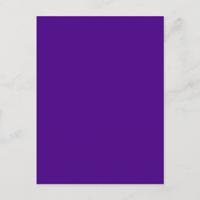 Indigo Dark Royal Purple Trend Color Background Postcard (Front)