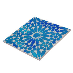 Indigo decorative ceramic tile