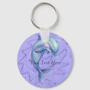 Indigo Dolphin Keychain