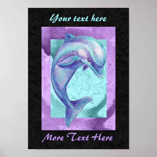 Indigo Dolphin Poster