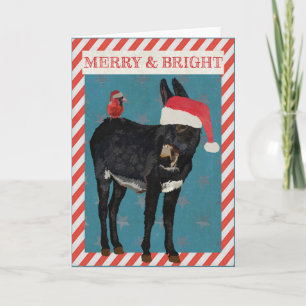 INDIGO DONKEY & BIRD Christmas CARD