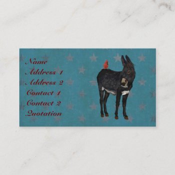 Indigo Donkey & Cardinal Business Card by Greyszoo at Zazzle