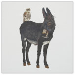 INDIGO DONKEY &amp; OWL Fabric