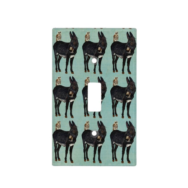 INDIGO DONKEY & OWL Light Switch (Front)