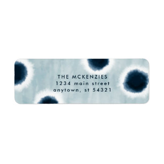 Indigo Dots Return Address Label
