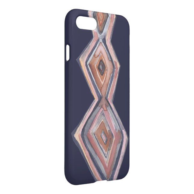 Indigo dreams geometric watercolor iPhone7 case (Back Right)