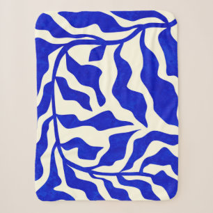 Indigo Elegance Sherpa Blanket