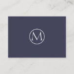 Indigo Elegant Monogram Business Card