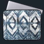 Indigo Extraction - Geometric Laptop Sleeve<br><div class="desc">Indigo Extraction III by June Erica Vess. Indigo colored design featuring abstract shapes and lines.</div>