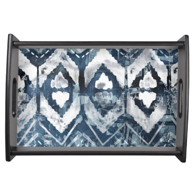 Indigo Extraction - Geometric Serving Tray (Front)