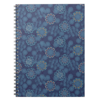 Indigo Floral Pattern Notebook