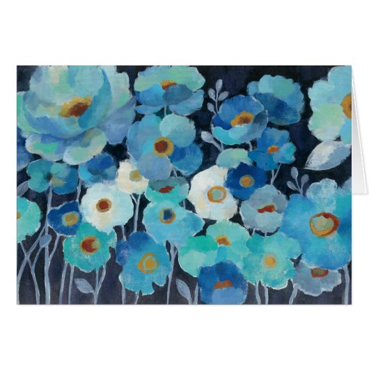 Indigo Flowers Cards (Front Horizontal)