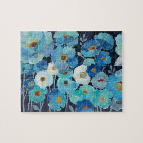 Indigo Flowers Jigsaw Puzzle