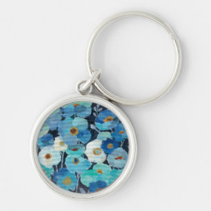 Indigo Flowers Keychain