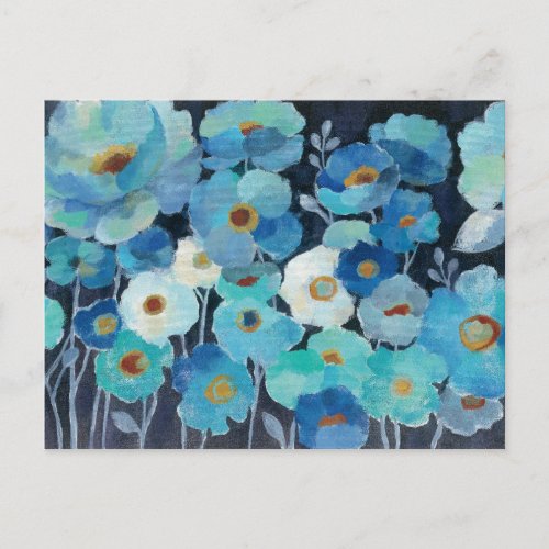 Indigo Flowers Postcard