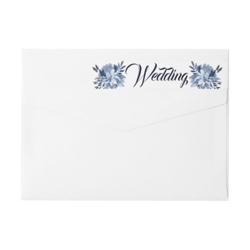 Indigo Garden Wedding Wrap Around Address Labels