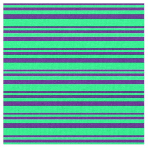 Indigo & Green Pattern Fabric