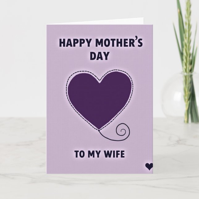 Indigo Heart Mothers Day Card (Front)