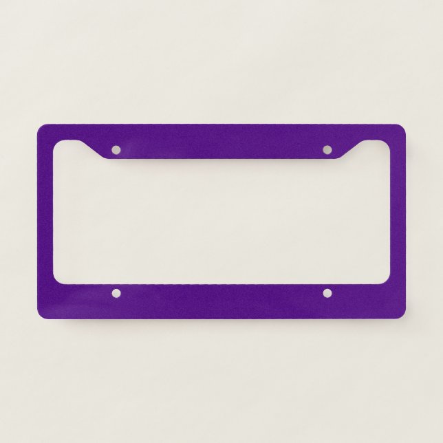 Indigo hex code 4B0082 License Plate Frame (Front)