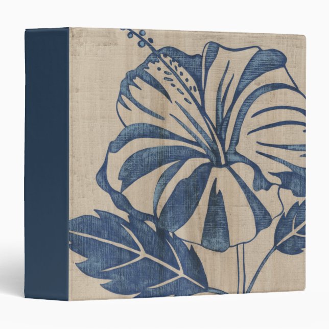 Indigo Hibiscus Binder (Front/Spine)