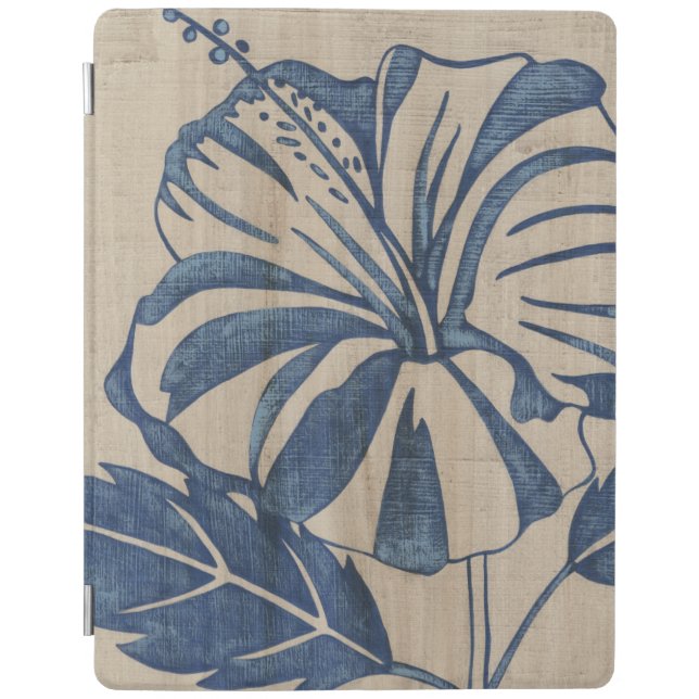 Indigo Hibiscus iPad Smart Cover (Front)