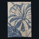 Indigo Hibiscus Kitchen Towel<br><div class="desc">Floral</div>