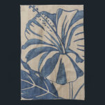 Indigo Hibiscus Kitchen Towel<br><div class="desc">Floral</div>
