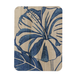 Indigo Hibiscus Magnet