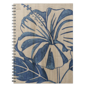 Indigo Hibiscus Notebook