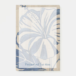 Indigo Hibiscus Post-it Notes
