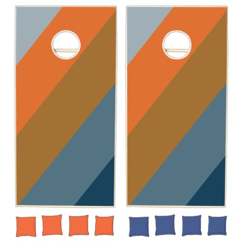 Indigo Horizon Bold Stripes