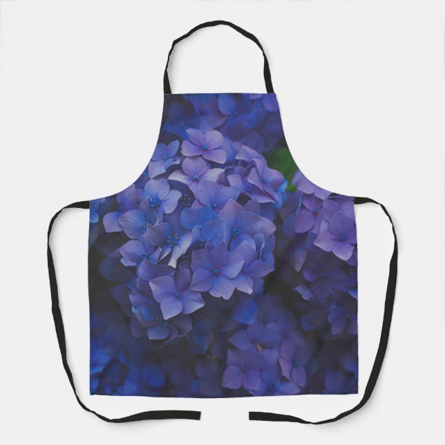 Indigo Hydrangea Dusk Apron (Front)