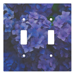 Indigo Hydrangea Dusk Light Switch Cover