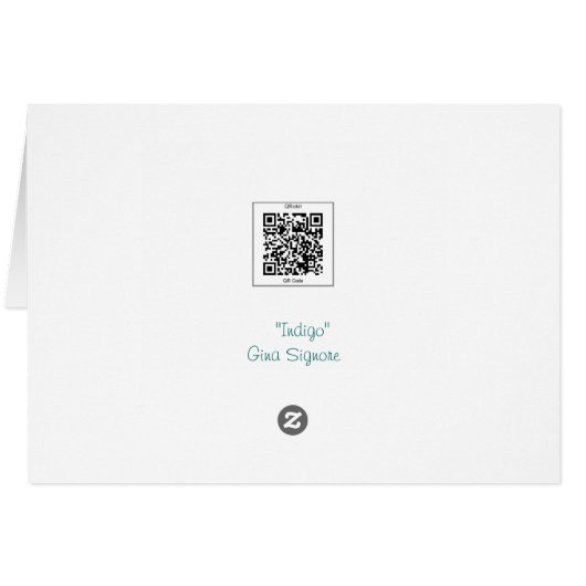 Indigo, Indigo bunting card (Back Horizontal)